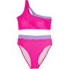imageMOOSLOVER Women Cutout One Shoulder High Waisted Bikini High Cut Two Piece SwimsuitsPurple Rose17