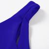 imageMOOSLOVER Women Cutout One Shoulder High Waisted Bikini High Cut Two Piece SwimsuitsRoyal Blue