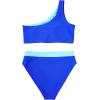 imageMOOSLOVER Women Cutout One Shoulder High Waisted Bikini High Cut Two Piece SwimsuitsSky Blue12
