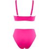 imageMOOSLOVER Women V Neck Knot Front High Waisted Bikini Sets High Cut Two Piece SwimsuitRose