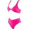 imageMOOSLOVER Women V Neck Knot Front High Waisted Bikini Sets High Cut Two Piece SwimsuitRose