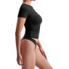 imageMOOSLOVER Womens Casual Basic Going Out Crop Tops Short Sleeve Crew Neck Tight T Shirts