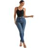 imageMOOSLOVER Women Zipper Sleeveless Shapewear Bodysuits Tummy Control Sculpting Body Suits Basic Cami TopBlack