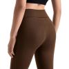 imageMOOSLOVER Women Flare Leggings Fold Over Bootcut Yoga Pants Casual Y2K Lounge Pants Comfy Cotton LeggingsBrwon