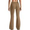 imageMOOSLOVER Women Flare Leggings Fold Over Bootcut Yoga Pants Casual Y2K Lounge Pants Comfy Cotton LeggingsCamel