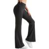 imageMOOSLOVER Women Flare Leggings Fold Over Bootcut Yoga Pants Casual Y2K Lounge Pants Comfy Cotton LeggingsGrey