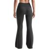 imageMOOSLOVER Women Flare Leggings Fold Over Bootcut Yoga Pants Casual Y2K Lounge Pants Comfy Cotton LeggingsGrey