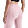 imageMOOSLOVER Women Flare Leggings Fold Over Bootcut Yoga Pants Casual Y2K Lounge Pants Comfy Cotton LeggingsLight Pink