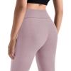 imageMOOSLOVER Women Flare Leggings Fold Over Bootcut Yoga Pants Casual Y2K Lounge Pants Comfy Cotton LeggingsLotus Pink
