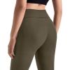 imageMOOSLOVER Women Flare Leggings Fold Over Bootcut Yoga Pants Casual Y2K Lounge Pants Comfy Cotton LeggingsOliver Green