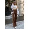 imageMOOSLOVER Women Seamed Detail Flare Leggings Elastic High Waisted Bell Bottom Bootcut Yoga Casual Pants2 Coca Mocha