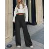 imageMOOSLOVER Womens High Waisted Wide Leg Yoga Pants Comfy Stretchy Loose Pants Black S M L XLBlack