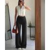 imageMOOSLOVER Womens High Waisted Wide Leg Yoga Pants Comfy Stretchy Loose Pants Black S M L XLBlack