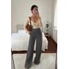 imageMOOSLOVER Womens High Waisted Wide Leg Yoga Pants Comfy Stretchy Loose Pants Black S M L XLGreywith Pockets