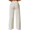 imageMOOSLOVER Womens High Waisted Wide Leg Yoga Pants Comfy Stretchy Loose Pants Black S M L XLKhaki