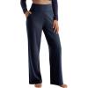 imageMOOSLOVER Women Seamed Detail Flare Leggings Elastic High Waisted Bell Bottom Bootcut Yoga Casual Pants2 Royal Blue