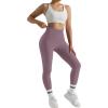 imageMOOSLOVER Seamless Butt Lifting Workout Leggings for Women High Waist Yoga Pants Compression Contour Tights1 Dusty Pink