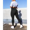 imageMOOSLOVER Seamless Butt Lifting Workout Leggings for Women High Waist Yoga Pants Compression Contour TightsBlacksmile Contour