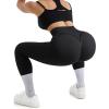 imageMOOSLOVER Seamless Butt Lifting Workout Leggings for Women High Waist Yoga Pants Compression Contour TightsBlacksmile Contour