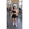 imageMOOSLOVER Women Biker Shorts with Pockets High Waisted Workout Tummy Control Gym Running Athletic Yoga ShortsBlack