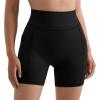 imageMOOSLOVER Women Biker Shorts with Pockets High Waisted Workout Tummy Control Gym Running Athletic Yoga ShortsBlack