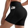 imageMOOSLOVER Women Biker Shorts with Pockets High Waisted Workout Tummy Control Gym Running Athletic Yoga ShortsBlack