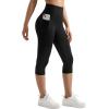 imageMOOSLOVER Women Buttery Soft Capris Leggings with Pockets High Waisted Scrunch Butt Tummy Control Workout Yoga PantsBlack