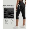 imageMOOSLOVER Women Buttery Soft Capris Leggings with Pockets High Waisted Scrunch Butt Tummy Control Workout Yoga PantsBlack