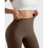 imageMOOSLOVER Women Buttery Soft Capris Leggings with Pockets High Waisted Scrunch Butt Tummy Control Workout Yoga PantsDark Brown