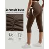 imageMOOSLOVER Women Buttery Soft Capris Leggings with Pockets High Waisted Scrunch Butt Tummy Control Workout Yoga PantsDark Brown