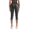 imageMOOSLOVER Women Buttery Soft Capris Leggings with Pockets High Waisted Scrunch Butt Tummy Control Workout Yoga PantsDeep Grey