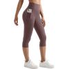 imageMOOSLOVER Women Buttery Soft Capris Leggings with Pockets High Waisted Scrunch Butt Tummy Control Workout Yoga PantsDusty Pink