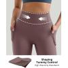 imageMOOSLOVER Women Buttery Soft Capris Leggings with Pockets High Waisted Scrunch Butt Tummy Control Workout Yoga PantsDusty Pink