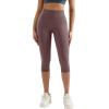 imageMOOSLOVER Women Buttery Soft Capris Leggings with Pockets High Waisted Scrunch Butt Tummy Control Workout Yoga PantsDusty Pink
