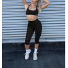 imageMOOSLOVER Women Hidden Scrunch Butt Lifting Capri Leggings High Waisted Seamless Compression Tummy Control Yoga PantsBlack