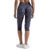 imageMOOSLOVER Women Hidden Scrunch Butt Lifting Capri Leggings High Waisted Seamless Compression Tummy Control Yoga PantsBlue Leopard