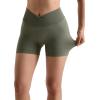 imageMOOSLOVER Women Hidden Scrunch Butt Workout Shorts Seamless V Cross Biker Booty Lifting Shorts Gym Yoga ShortsOlive Green