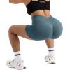 imageMOOSLOVER Women Hidden Scrunch Butt Workout Shorts Seamless V Cross Biker Booty Lifting Shorts Gym Yoga ShortsSlate Blue