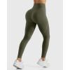 imageMOOSLOVER Women V Cross Waist Butt Lifting Leggings with Pockets High Waisted Yoga PantsArmy Green722