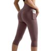 imageMOOSLOVER Women Buttery Soft Capris Leggings with Pockets High Waisted Scrunch Butt Tummy Control Workout Yoga PantsDusty Pink
