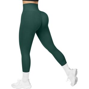 imageMOOSLOVER Seamless Butt Lifting Workout Leggings for Women High Waist Yoga Pants Compression Contour Tights1 Teal