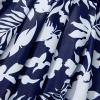 imageMOOSLOVER Women One Piece Swim Dress Swimsuit Tummy Control Ruched Skirted Bathing SuitNavy Blue Floral