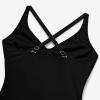 imageMOOSLOVER Women Twist Push Up One Piece Swimsuit Warp Tummy Control Bathing Suit SwimwearBlack
