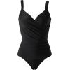 imageMOOSLOVER Women Twist V Neck Tankini Swimsuits High Wasited Two Piece Bathing Suits SwimwearBlack