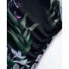 imageMOOSLOVER Women Twist V Neck Tankini Swimsuits High Wasited Two Piece Bathing Suits SwimwearBlack Floral10