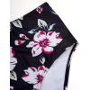 imageMOOSLOVER Women Twist V Neck Tankini Swimsuits High Wasited Two Piece Bathing Suits SwimwearPink Black Floral