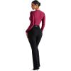 imageMOOSLOVER Women Shapewear Bodysuits Long Sleeve V Neck Tummy Control Body Suits Night Out Club Party TopsWinered
