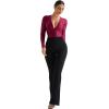 imageMOOSLOVER Women Shapewear Bodysuits Long Sleeve V Neck Tummy Control Body Suits Night Out Club Party TopsWinered