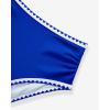 imageMOOSLOVER Women Bikini Sets One Shoulder High Waisted Swimsuit Whip Stitch 2 Piece Bathing SuitsBlue