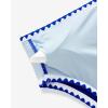imageMOOSLOVER Women Bikini Sets One Shoulder High Waisted Swimsuit Whip Stitch 2 Piece Bathing SuitsBlue